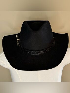EUC Stetson Buffalo XXXX Size 7 1/4 Black Made in USA